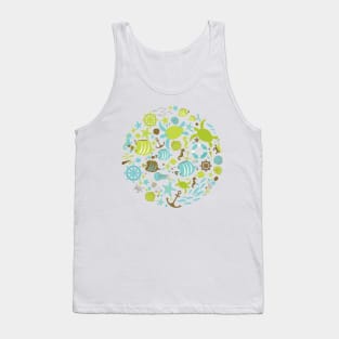 Save The Ocean Keep The Sea Plastic Free Turtle Scene Tank Top